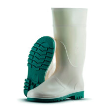 Bota impermeable Rain Blanco-Verde