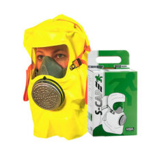 Capuz de escape para incendios S-Cap en caja de cartón