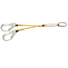 Doble cuerda 1,72m con absorbedor y 3 mosquetones