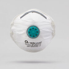 Paquete máscara desechable con válvula O2 103V FFP3 (10 uds)